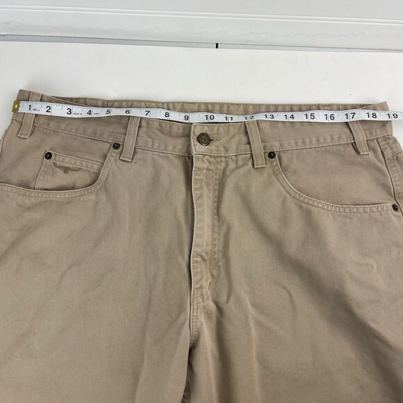 RM Williams Pants Mens 38x29 Tan Khaki Regular Straight Chino Linesman Australia - Picture 10 of 15